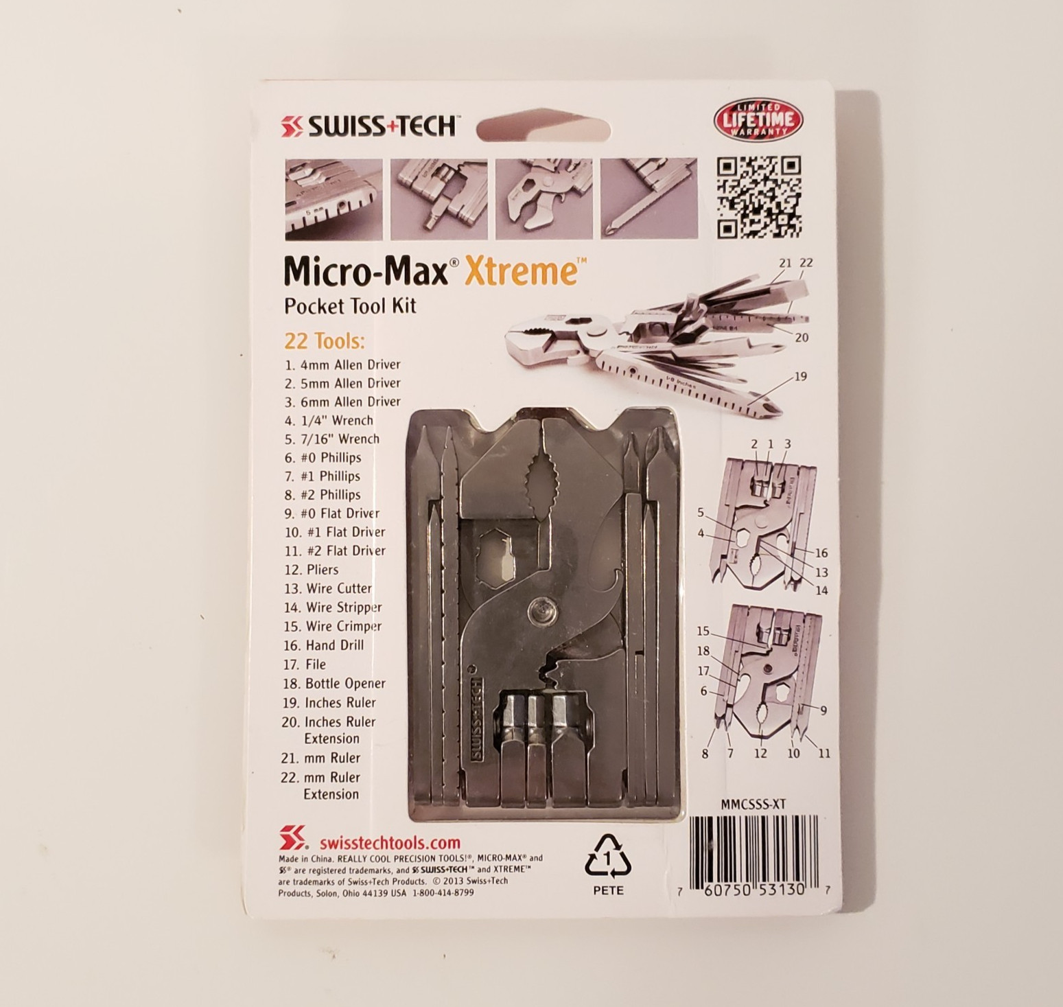 SWISS+TECH Micro-Max Xtreme 22-in-1 Stainless Steel Pocket Tool Kit