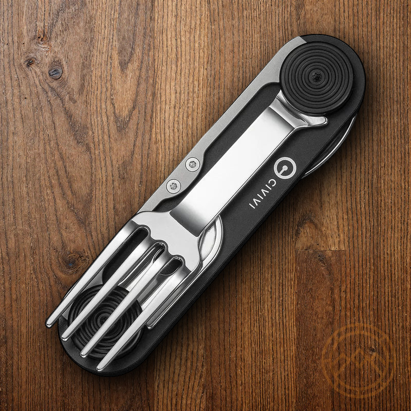 Civivi Partake Multi Tool Stainless Knife Fork Spoon Can Opener Magnet-Nesting