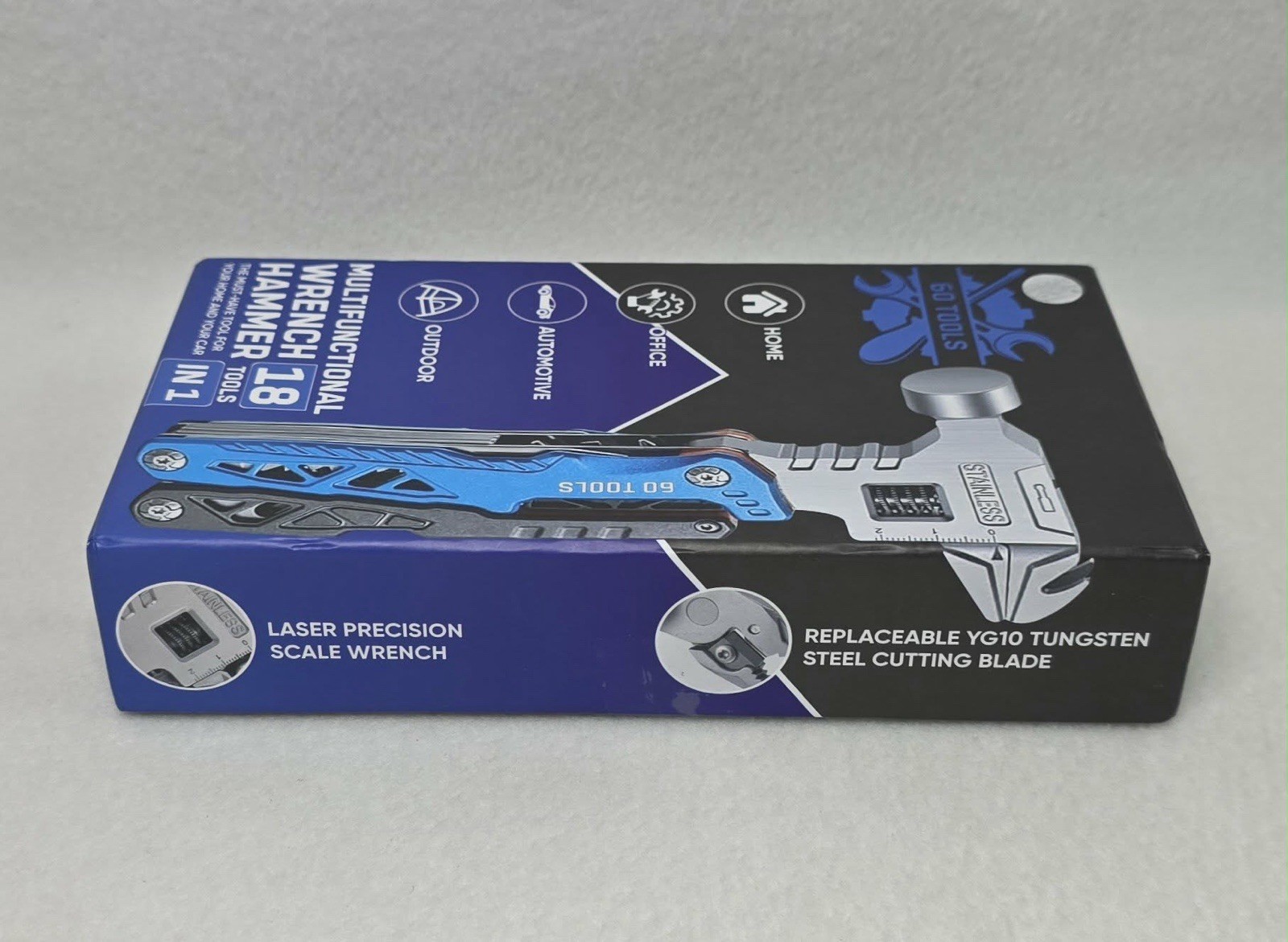 60 Tools 18 In 1 Multifunctional Wrench Hammer