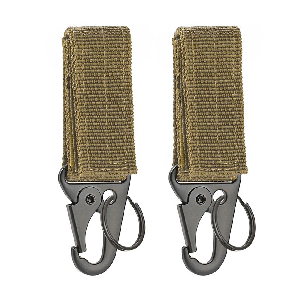 2pcs Carabiner Nylon Key Hook Molle Webbing Buckle Belt Accessories Camping Tool