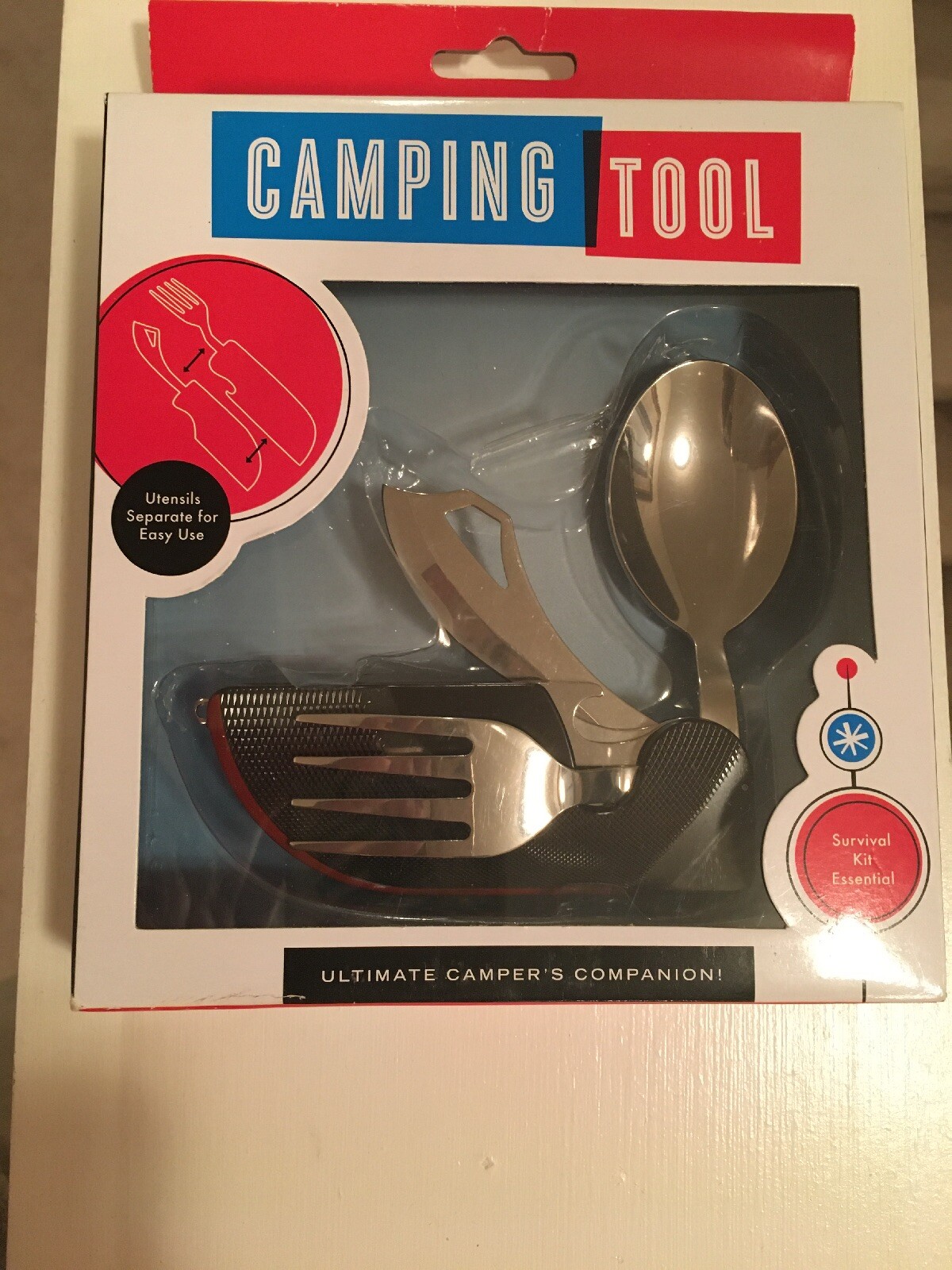 New in Pkg ~ Ultimate Camping Utensil Survival Tool with Knife, Fork and Spoon