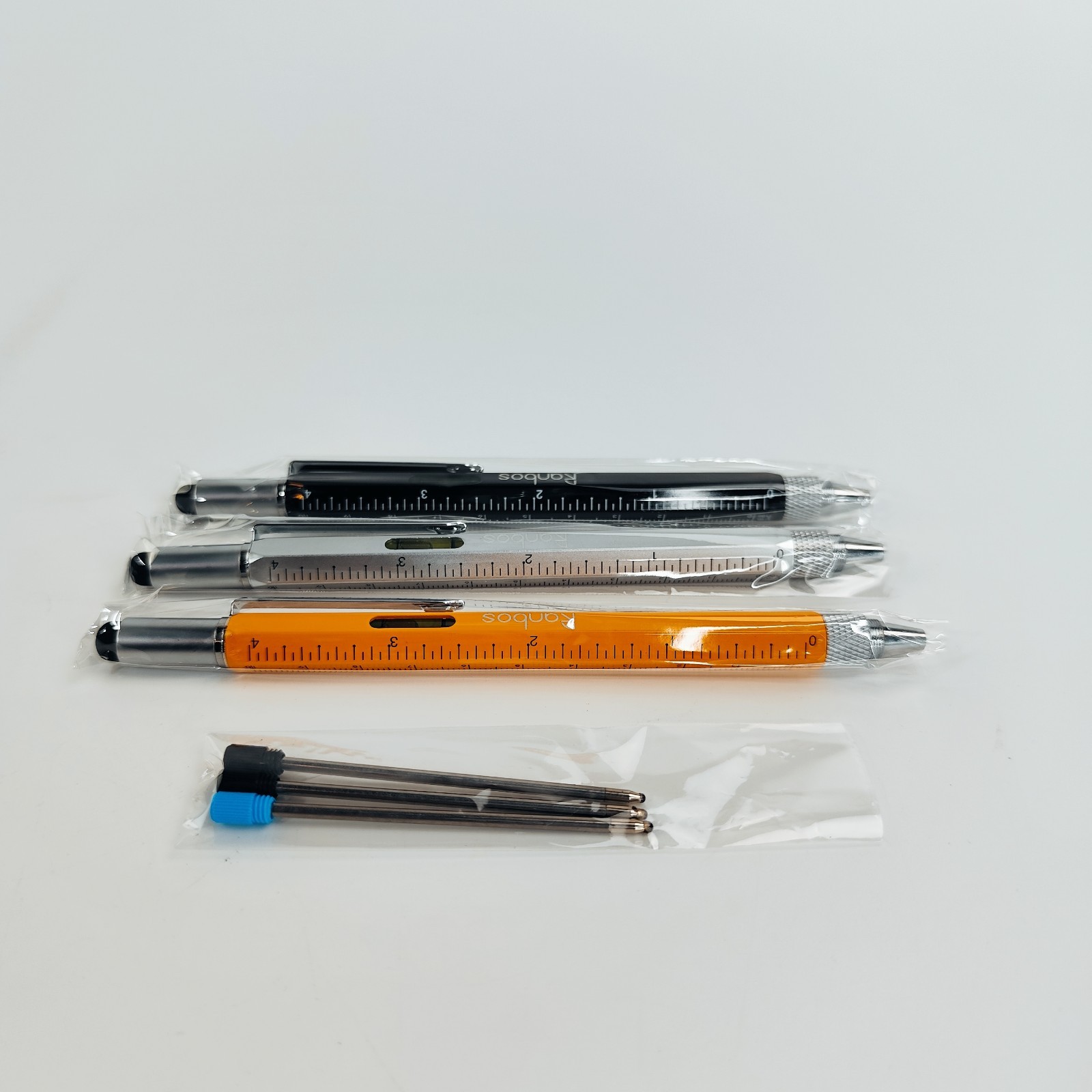 6-in-1 Multi-Function Pen with Ruler, Screwdriver & Touchscreen Stylus, 3 Colors