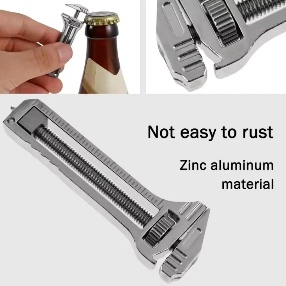 Mini Adjustable Multi Tool Wrench with Cutter & Bottle Opener Pocket Tool