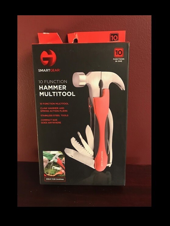 SMARTGEAR 10-FUNCTION HAMMER MULTI-TOOL GREAT FOR CAMPING DAD GIFT MAN