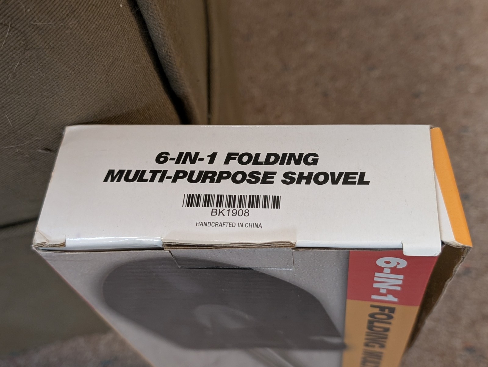 6-IN-1 FOLDING MULTI-PURPOSE SHOVEL Set, BK1908, Camping, Hunting, Sheath & Box