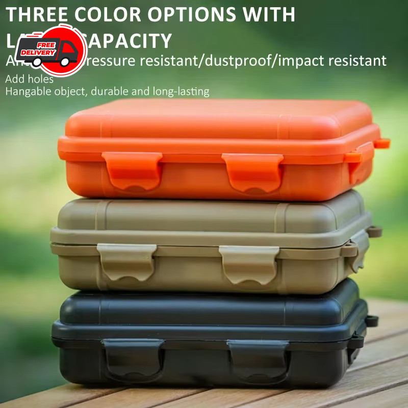 Outdoor Survival Kit Edc Waterproof Hard Case Sealed Storage Box Fishing Tools