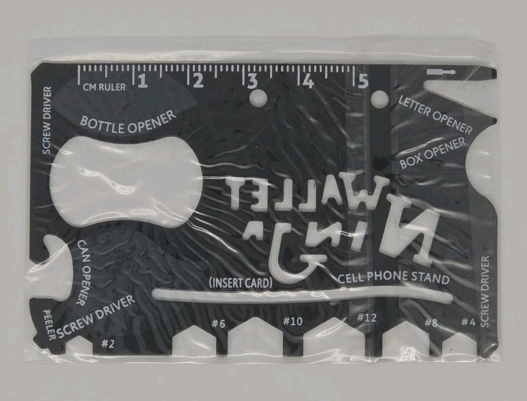 Original Wallet Ninja 18-in-1 Credit Card Multi-tool – Pocket EDC Tool Card