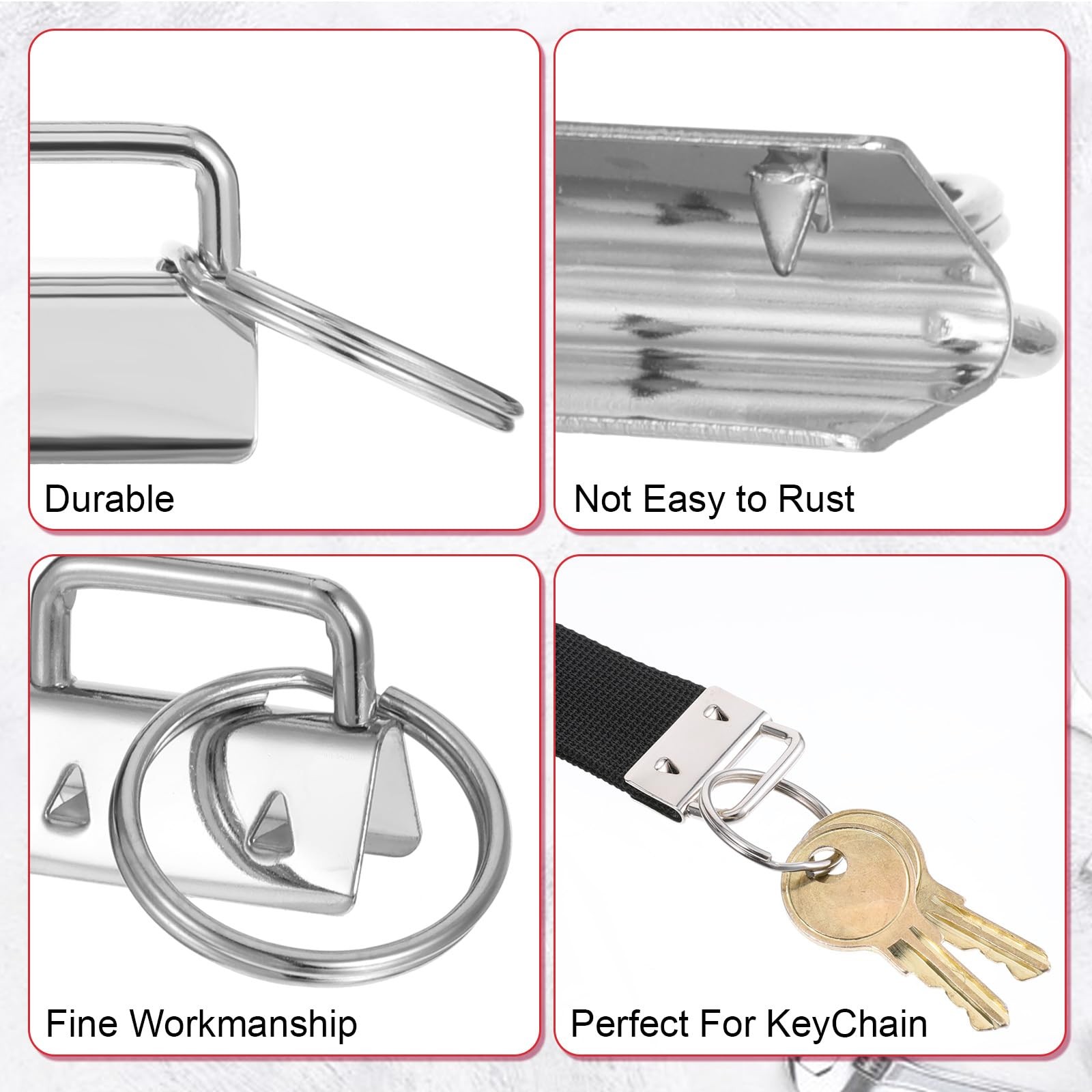 Keychain Hardware Set Key Fob Hardware 1 Inch with Plier Hardware Supplies