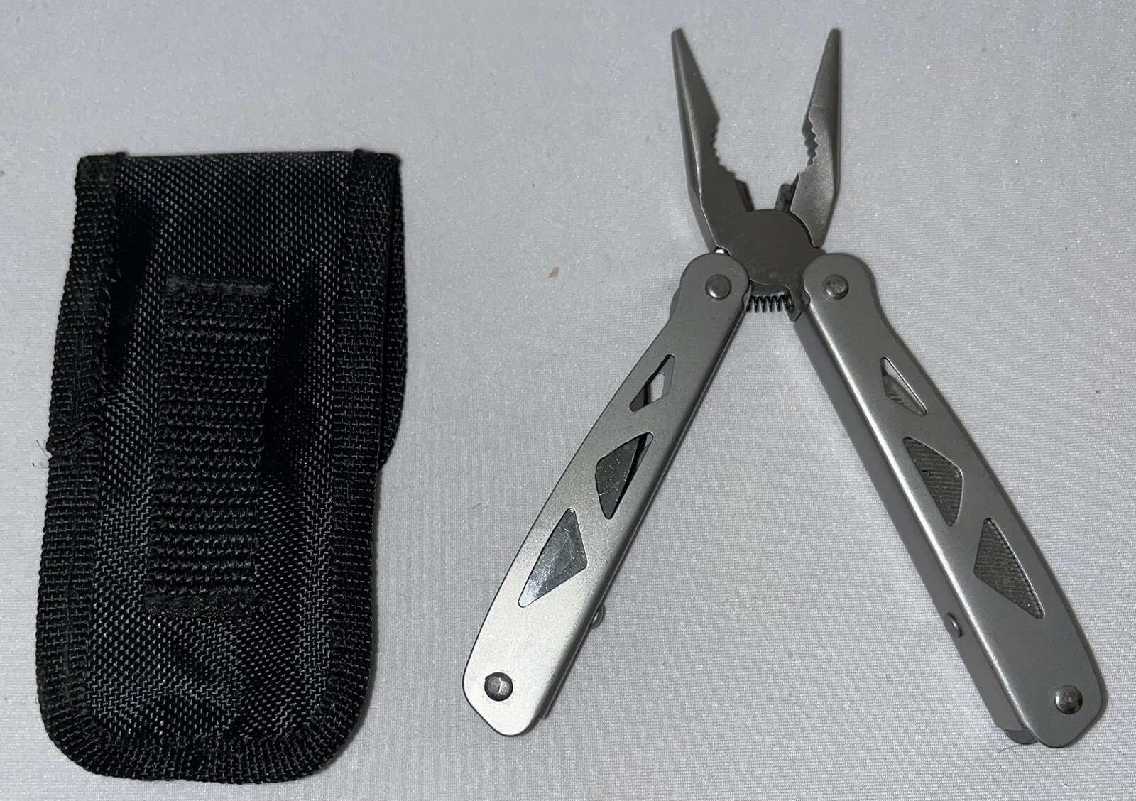 Ozark Trail Camping Stainless Steel 12-In-1 Multi Tool with Sheath in Silver