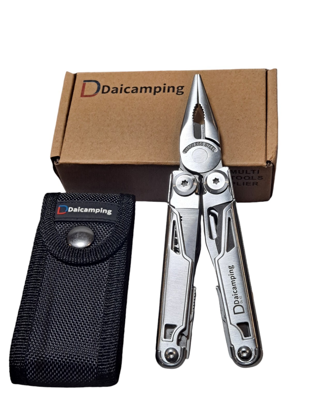 DL12 Clip Multifunctional Clamps Folding Knife Tools Gear Multi Pliers