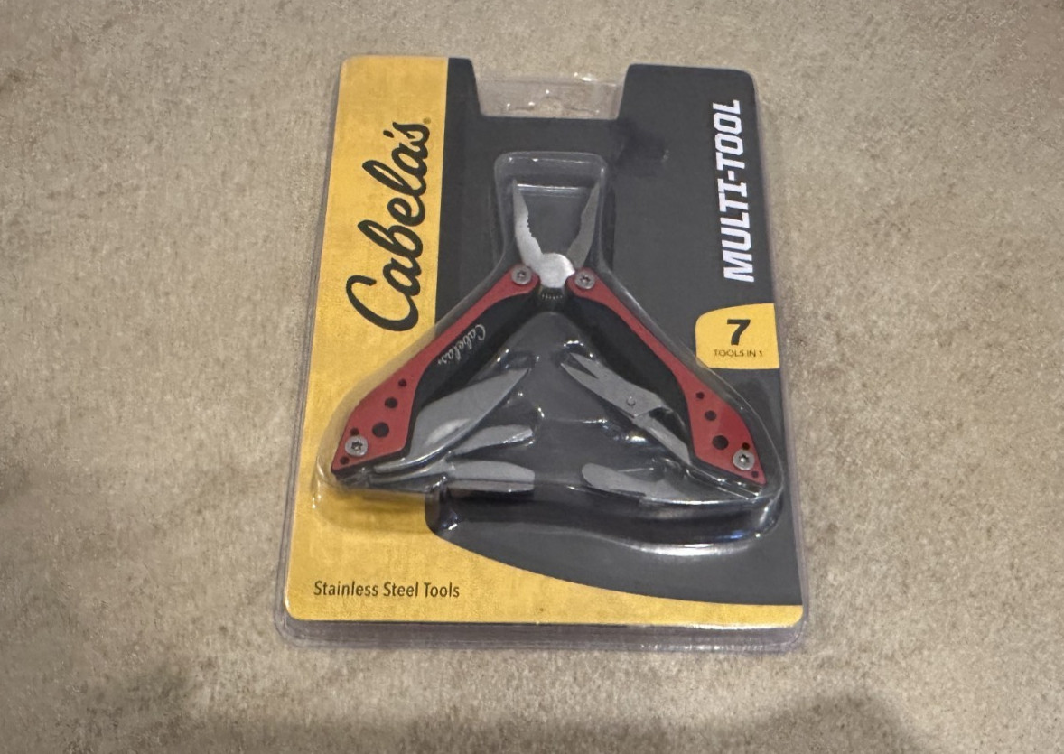 Cabela’s Multi Tool + Mini Utility Tool NIB 7-in-1 Pliers Knife Set