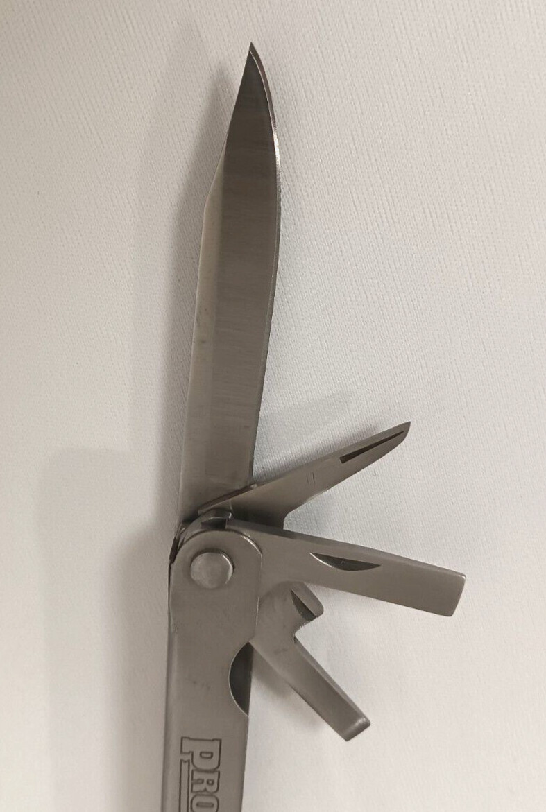Pro-Case® Folding Stainless Multi-Tool Knife With Black Case
