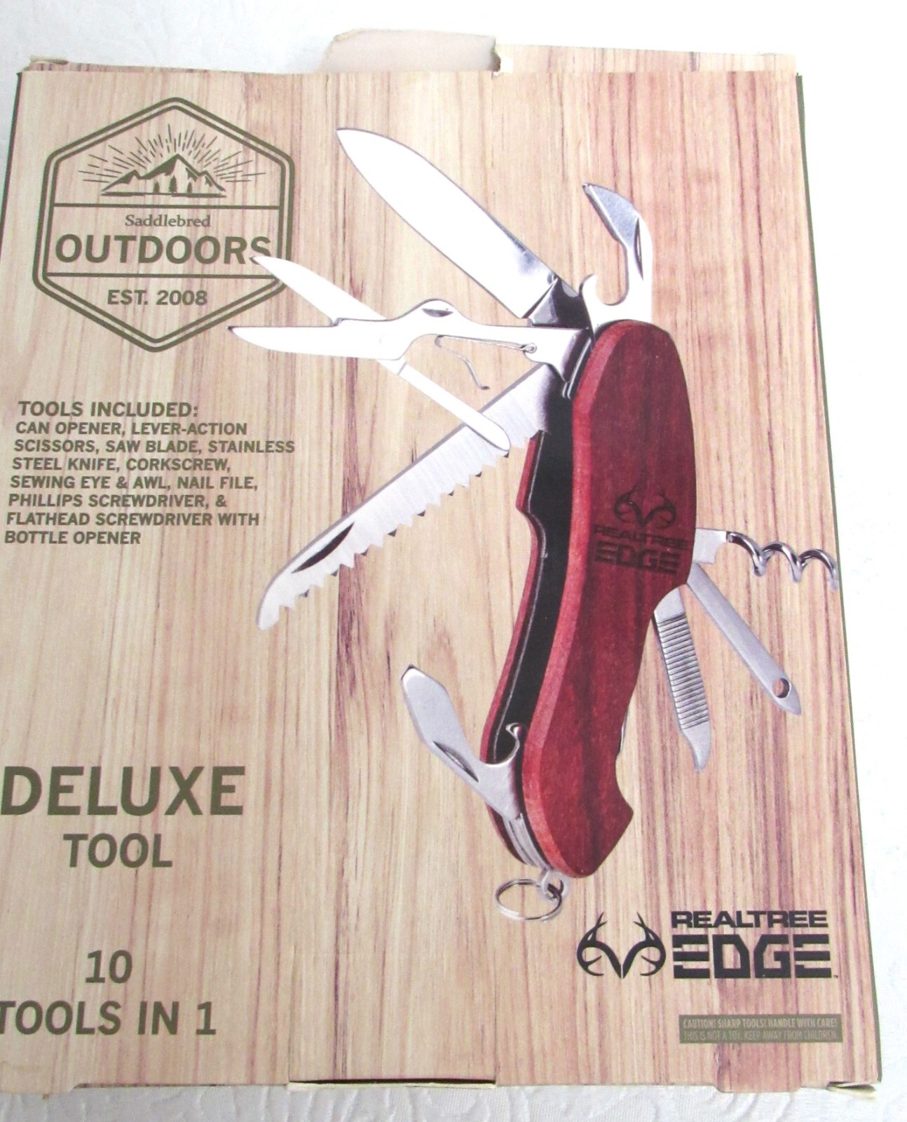 Saddlebred Outdoors Deluxe Tool Real Tree 10 Tools In 1 Multi Tool Realtree Edge
