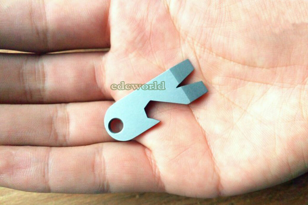 TC4 Titanium CNC Keychain EDC Multi Tool Pry Bar Crowbar Bottle Opener Wrench