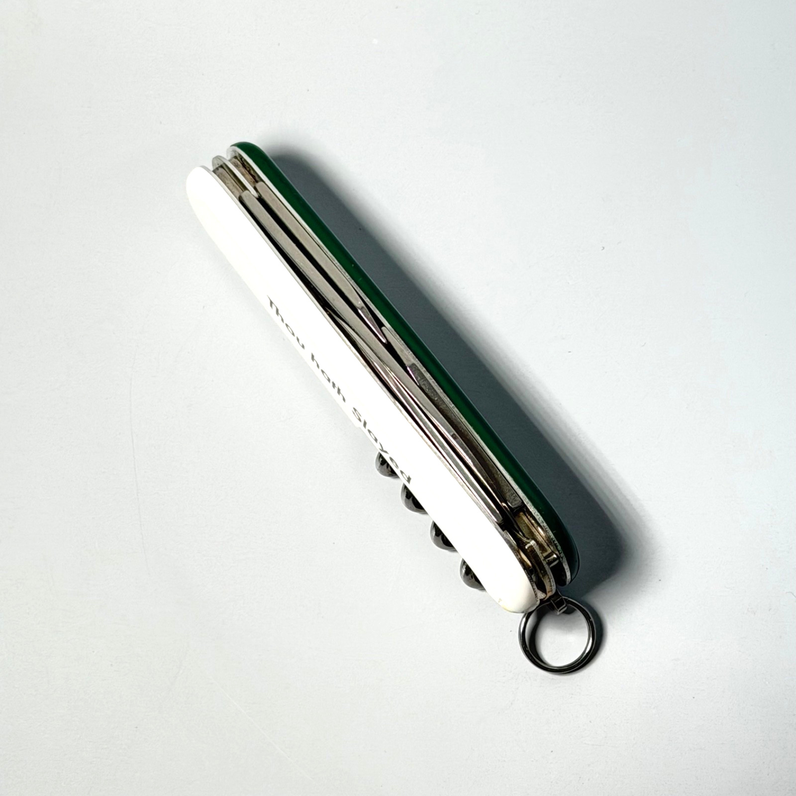 Victorinox Spartan Swiss Army Knife Green/White “Thou Hath Slayed” Advertising