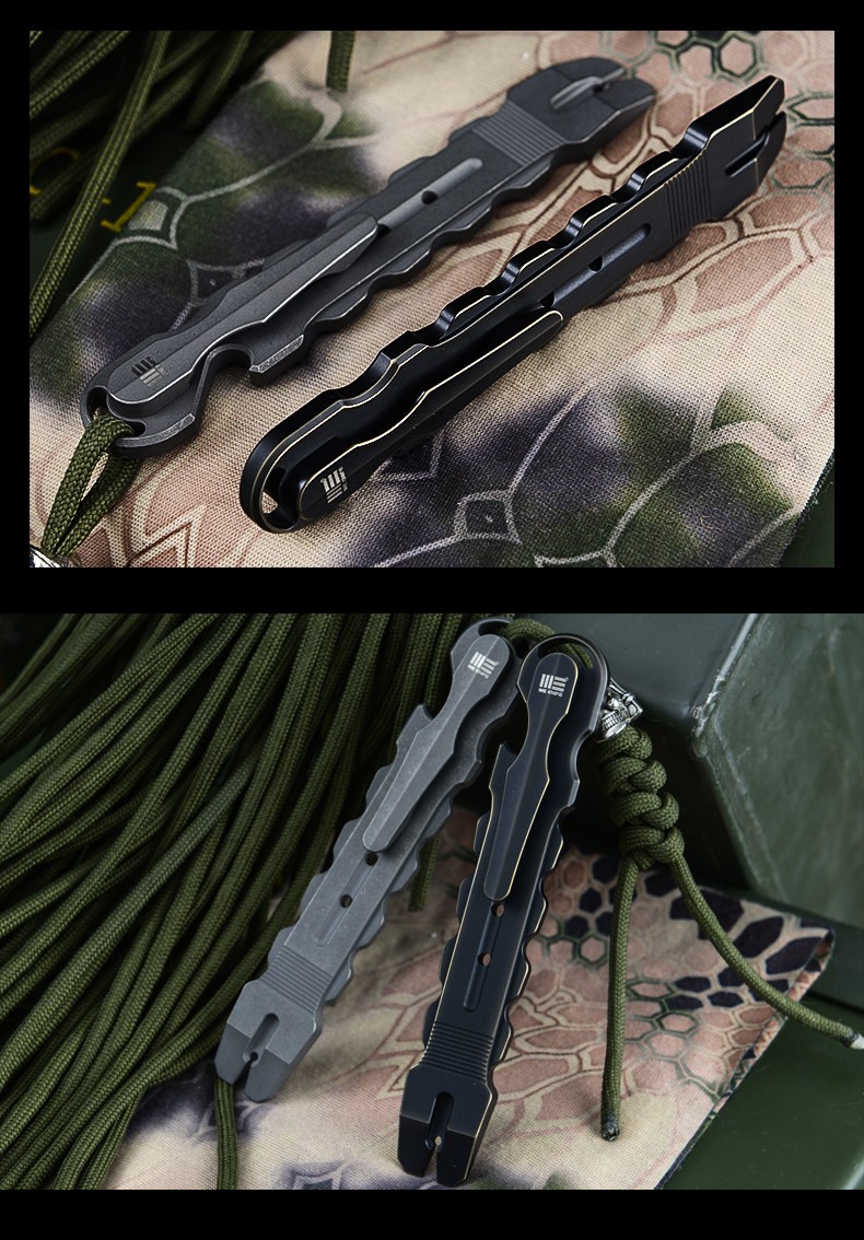 6AL4V Titanium Alloy Pocket Pry Bar EDC Tool for Outdoor