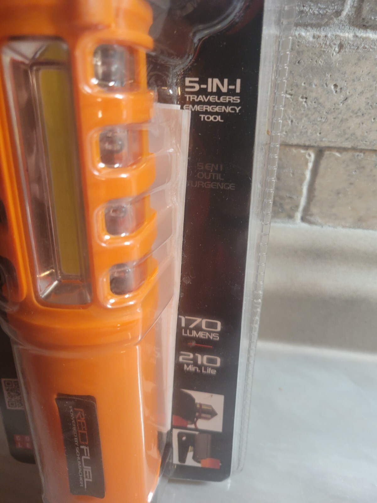 red fuel 5 in 1 travlers emergency tool