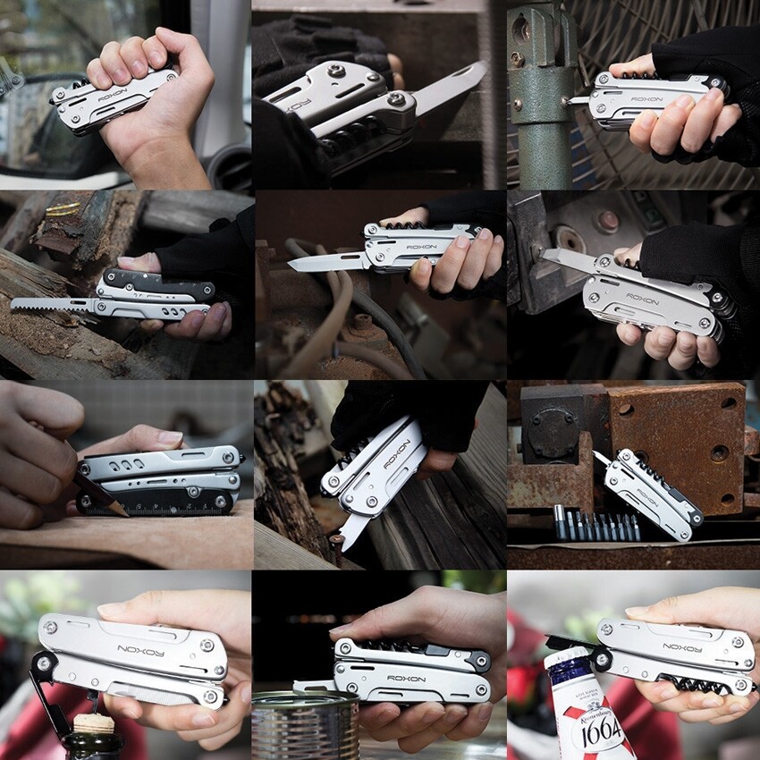 ROXON STORM Multi Tool Silver 420 And 5Cr15 Steel One Piece Construction S801S