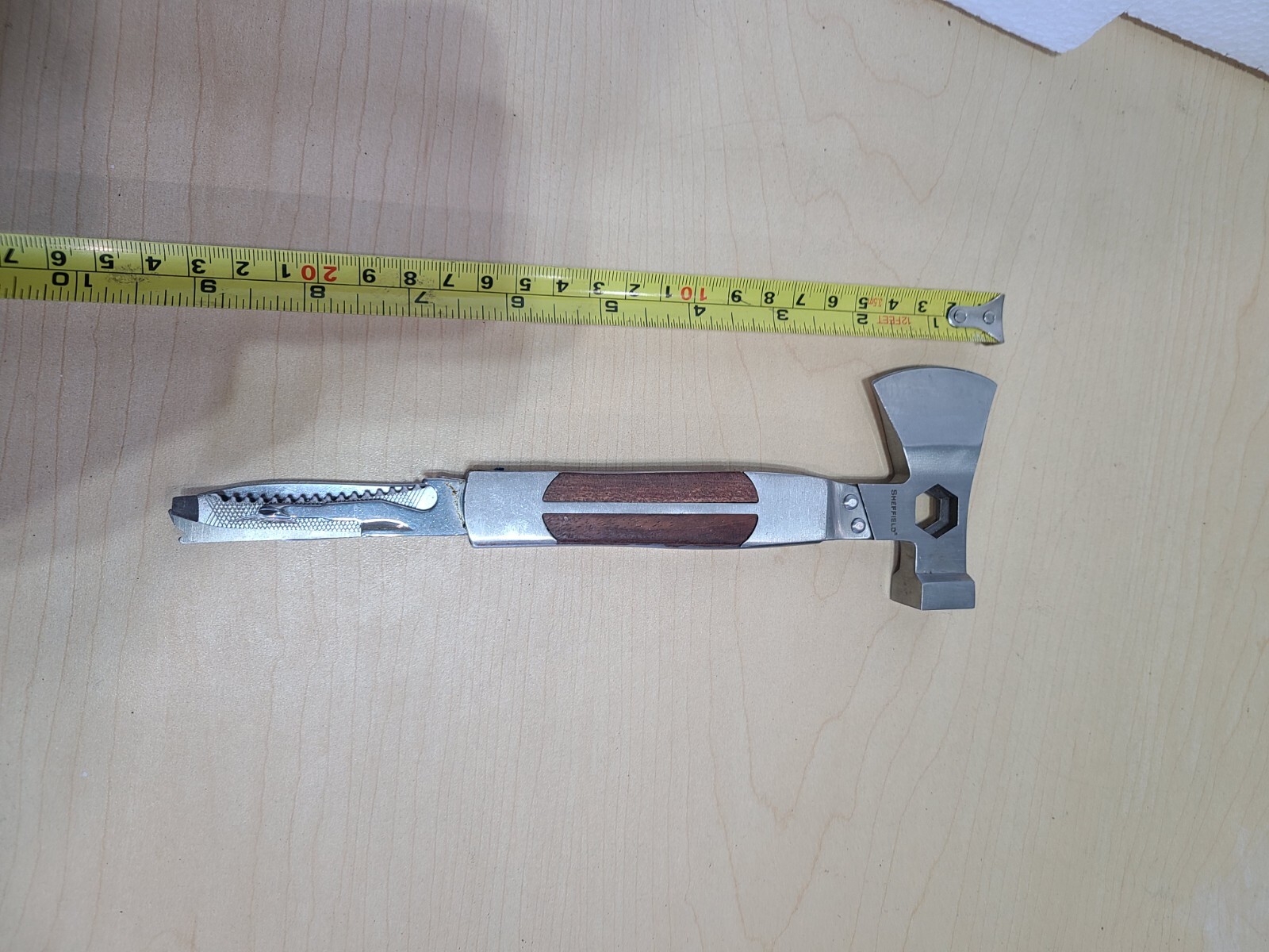 Sheffield Camper Axe-Head Multi Tool, Axe, Hammer, Screwdriver, etc…