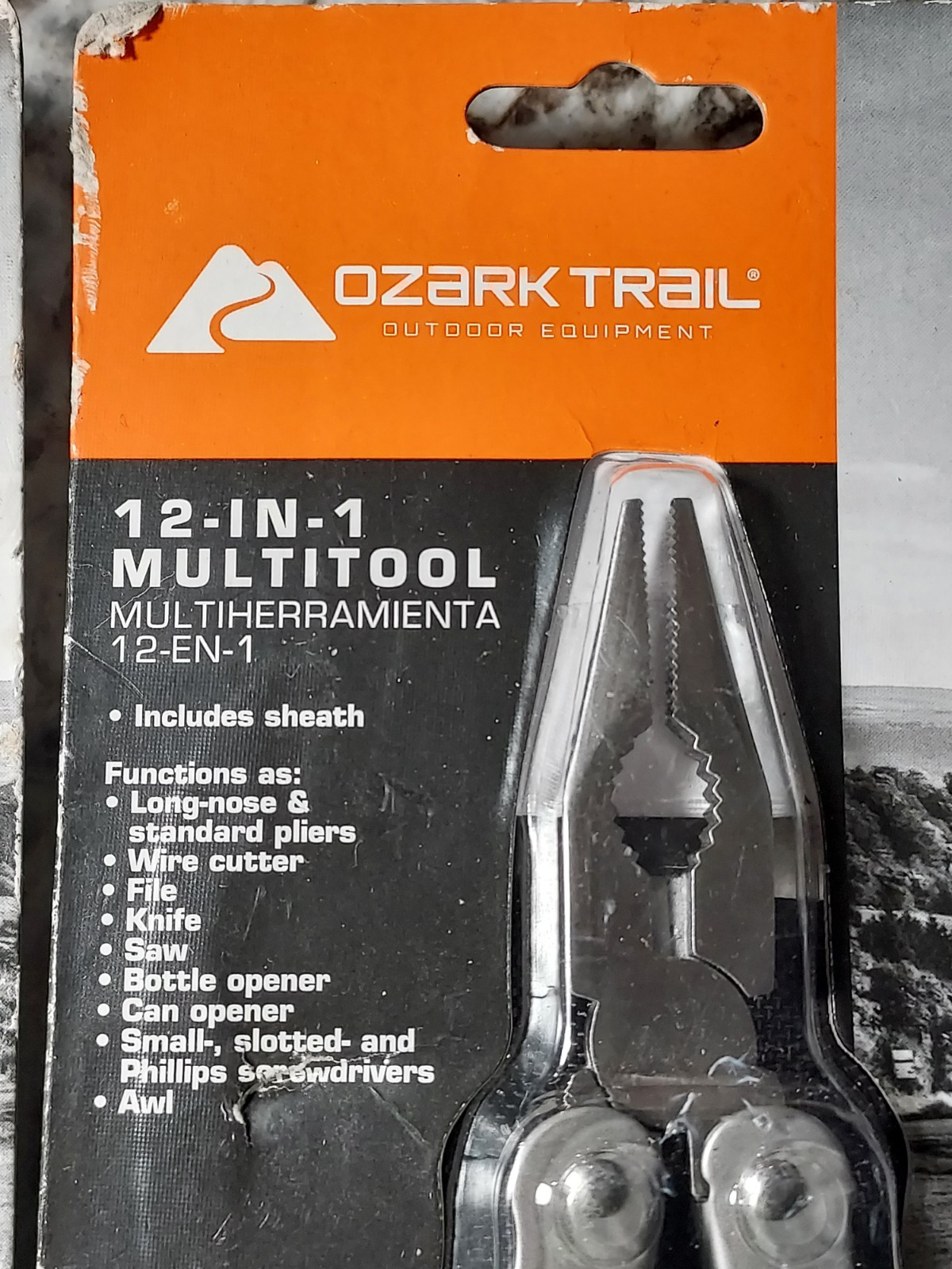 2 NEW Ozark Trail 12-in-1 Multi Tool with Sheath – pliers, knife, saw, file