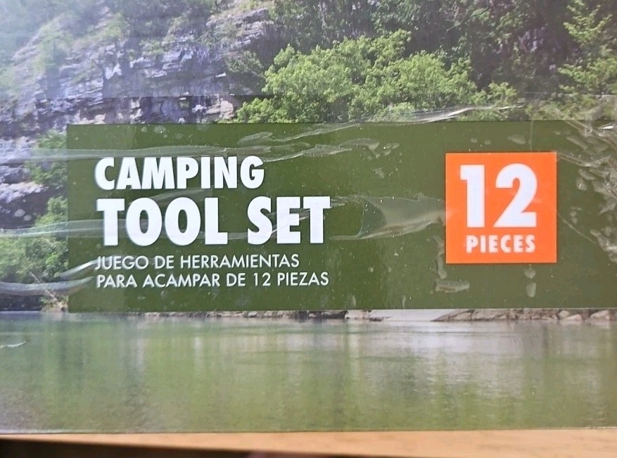 New OZARK TRAIL 12-PIECE CAMPING TOOL SET-Axe Sheaths Survival,MISSING KNIFE