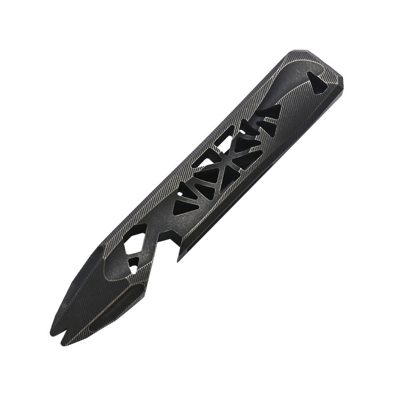 TWOSUN Titanium Alloy Hollow Out Pry Bar Crowbar Opener Pocket EDC Multi Tools