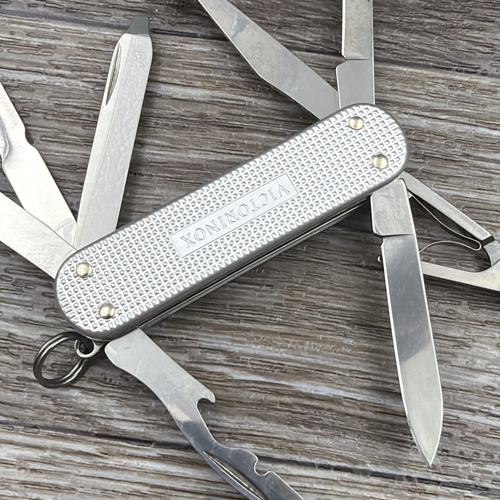 Swiss Army Knife, MiniChamp Silver Alox, Victorinox 0.6381.26US2, New In Box