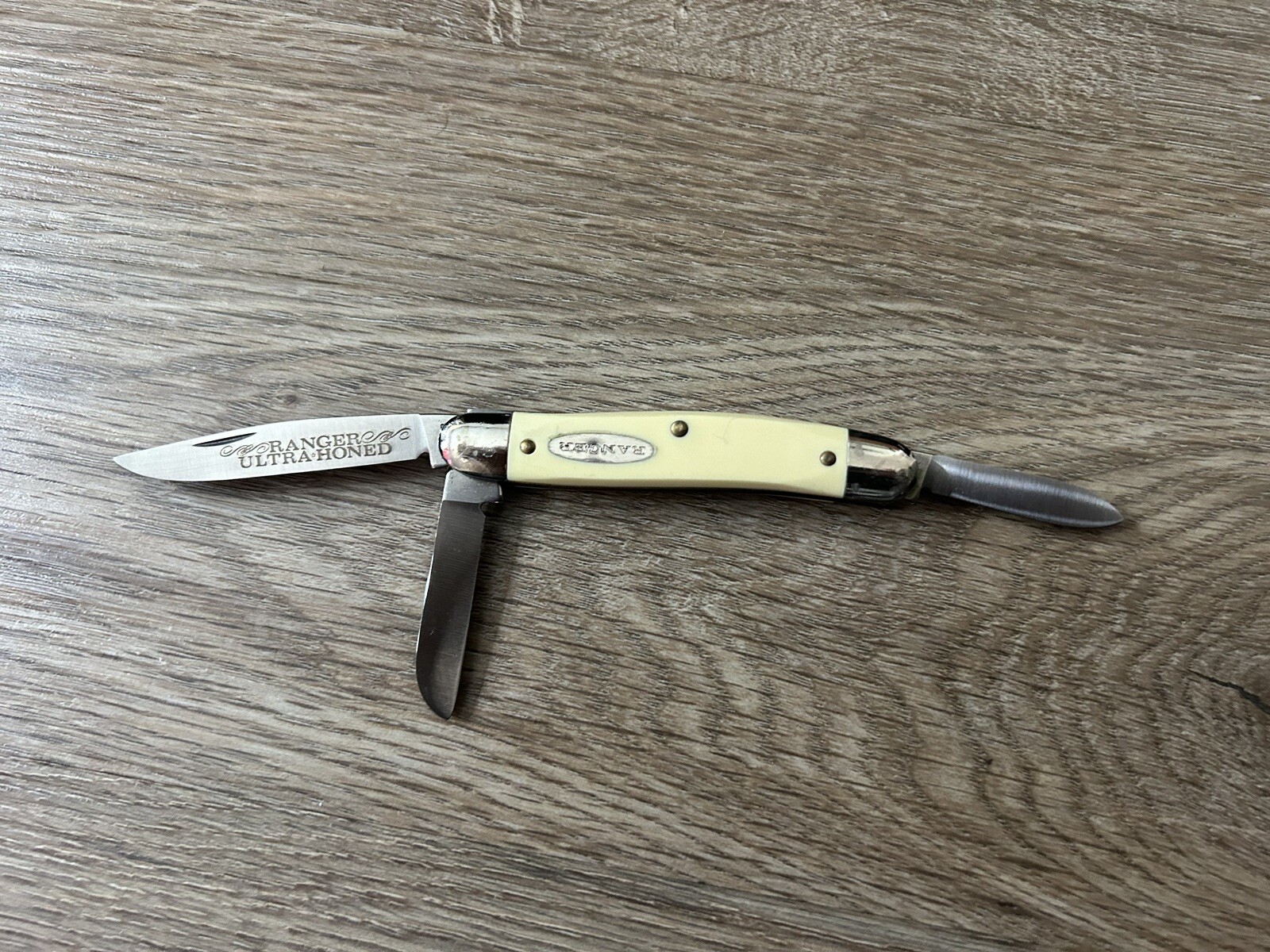 Vintage Ranger Ultra Honed Camping Three Blade Folding Pocket Knife