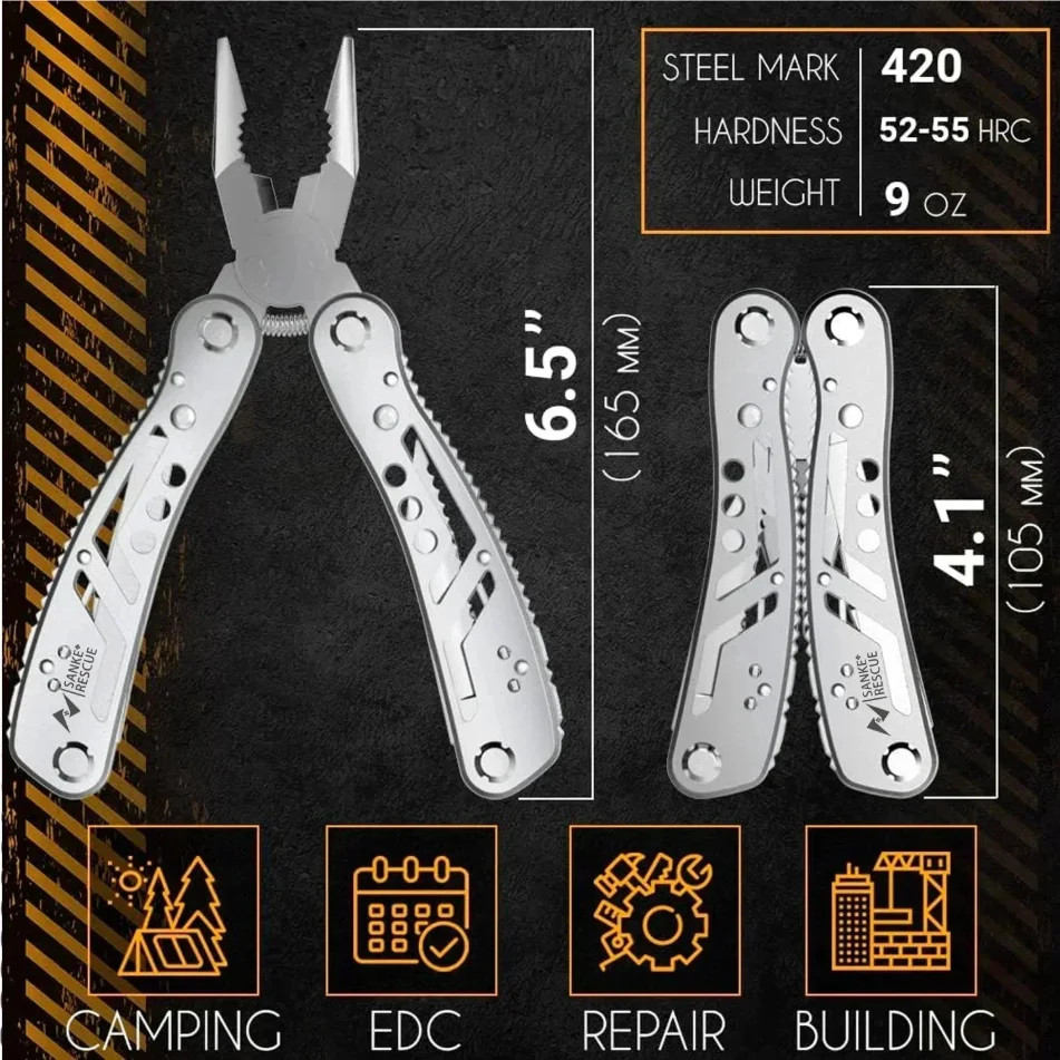 Multitool 24-in-1 Multitools Pliers with ​Professional Multi-tool for Survival C