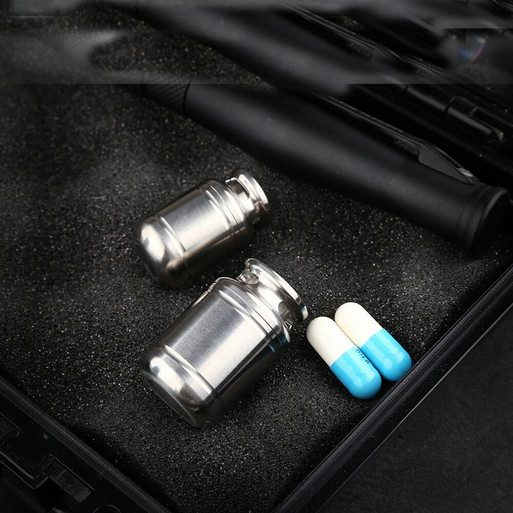Titanium Multi Kit EDC Tools Seal Waterproof Portable Medicine Storage Pill Box