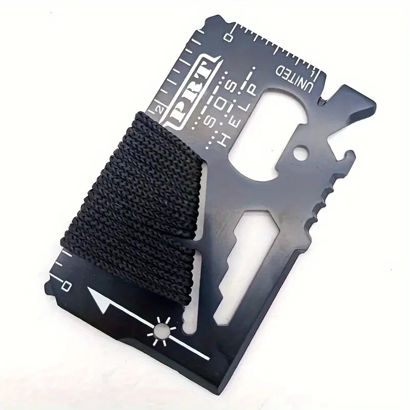 Versatile Compact Multifunction 14-in-1 Stainless Steel Pocket Survival Tool