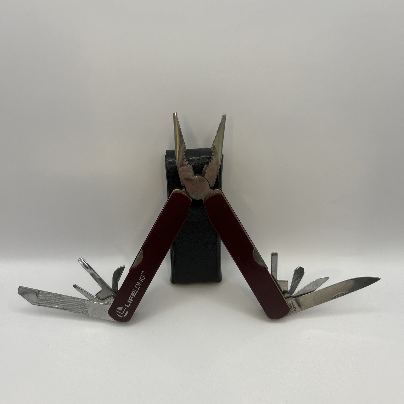 LIFELONG Multi Tool 9 Tools in One Stainless Pliers Knives File Screw Can Opener