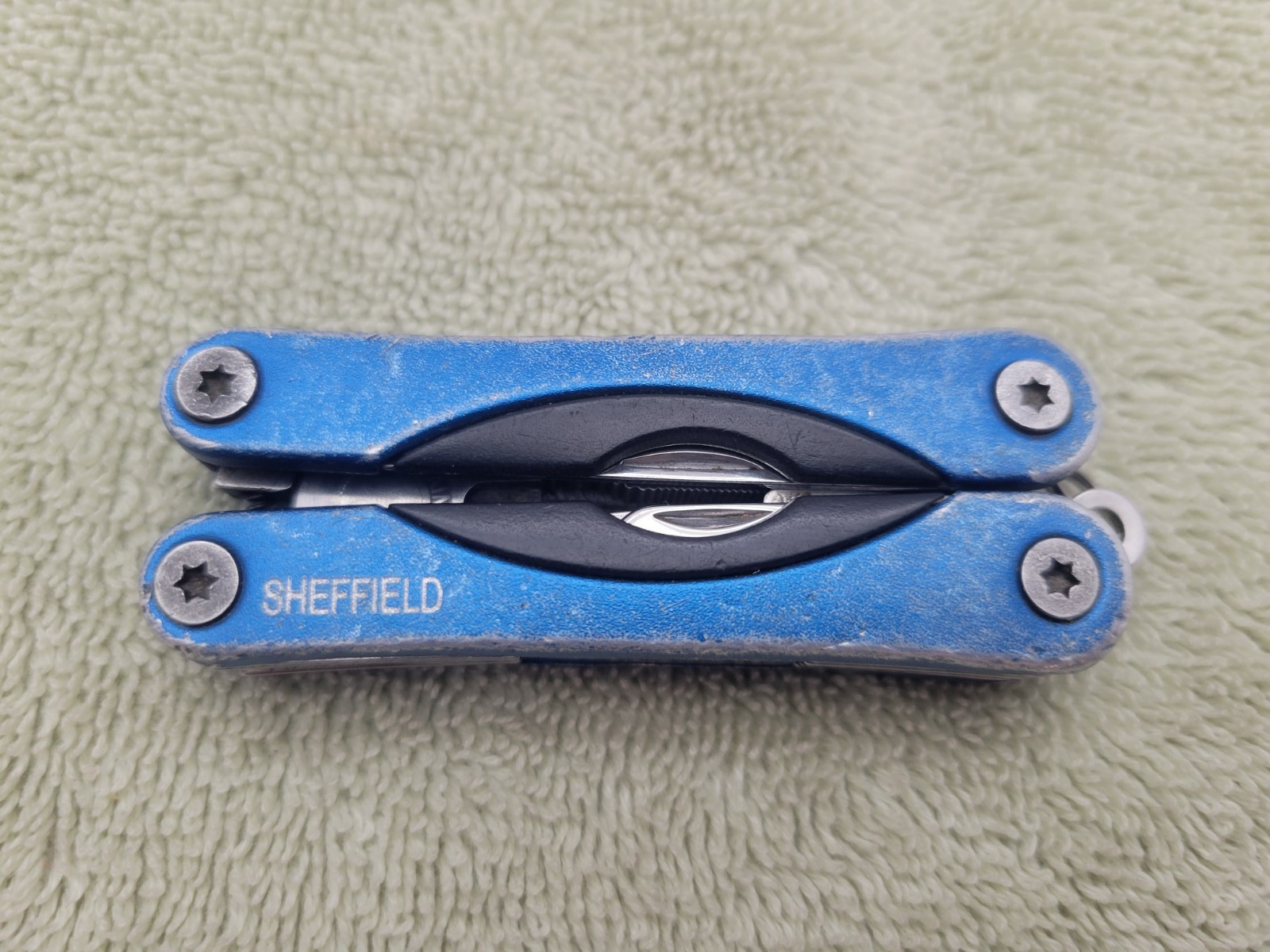 Vintage Sheffield Stainless Steel Blue Mini Multi Tool – 10 Tools