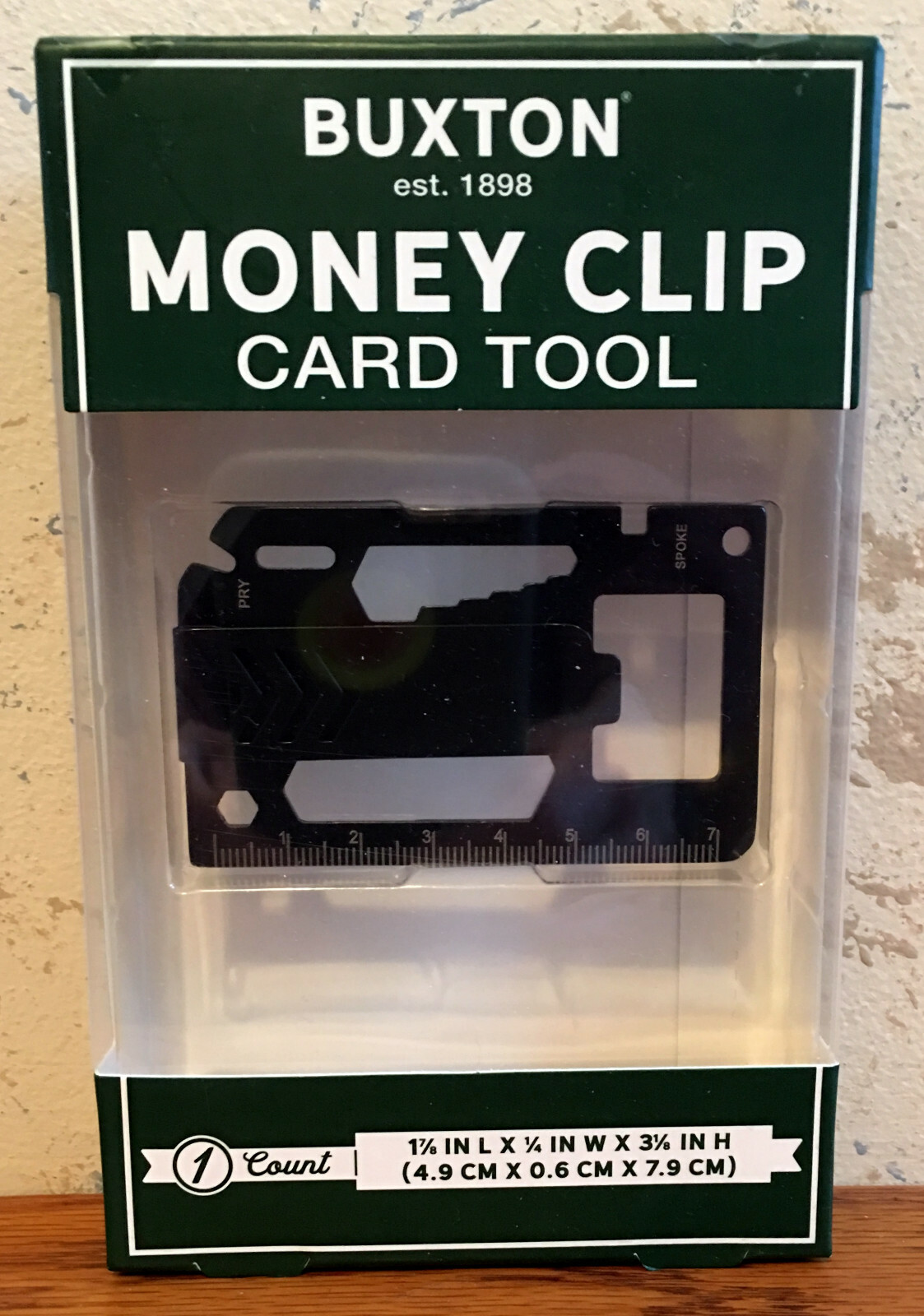 Buxton Money Clip & Card Tool 10 Tools In One New Open Damaged Box FREE SHIPPING