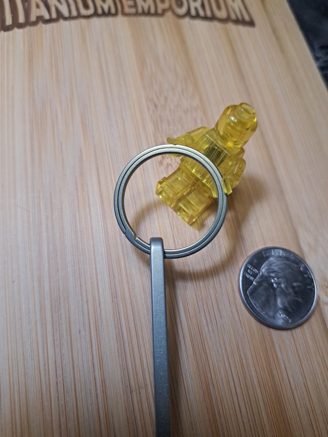 Titanium Belt Clip Keychain With Built-in Bottle Opener