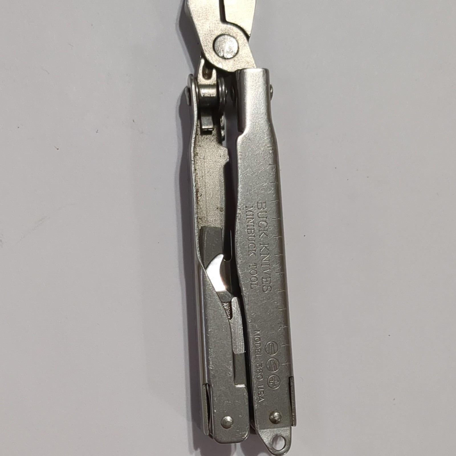 Buck Knives 350 Minibuck Tool Multi-Tool Stainless Steel Silver Plier Knife File