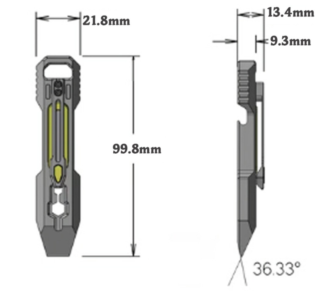 Retro Craftsmanship Titanium alloy pry bar Cycling/Outdoor Tool