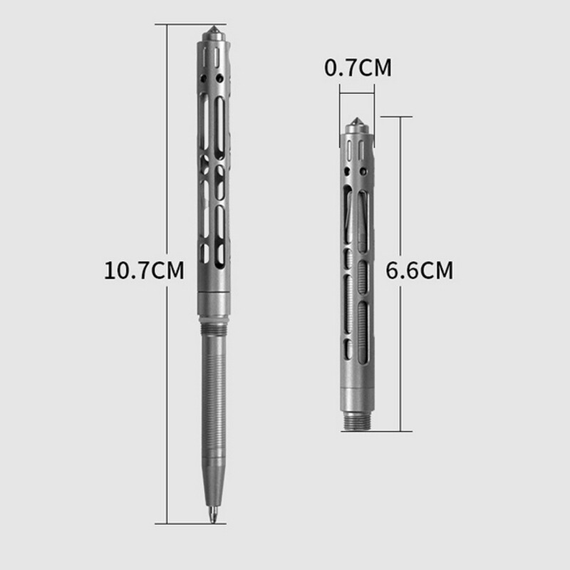 Hollow Titanium AlloyToolal Pen Tungsten Steel Head Creative EDC Write Pen