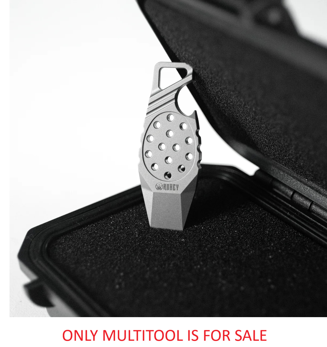 Kubey Gray Titanium Multi Tool With Bottle Opener Pry Bar Loop For Lanyards