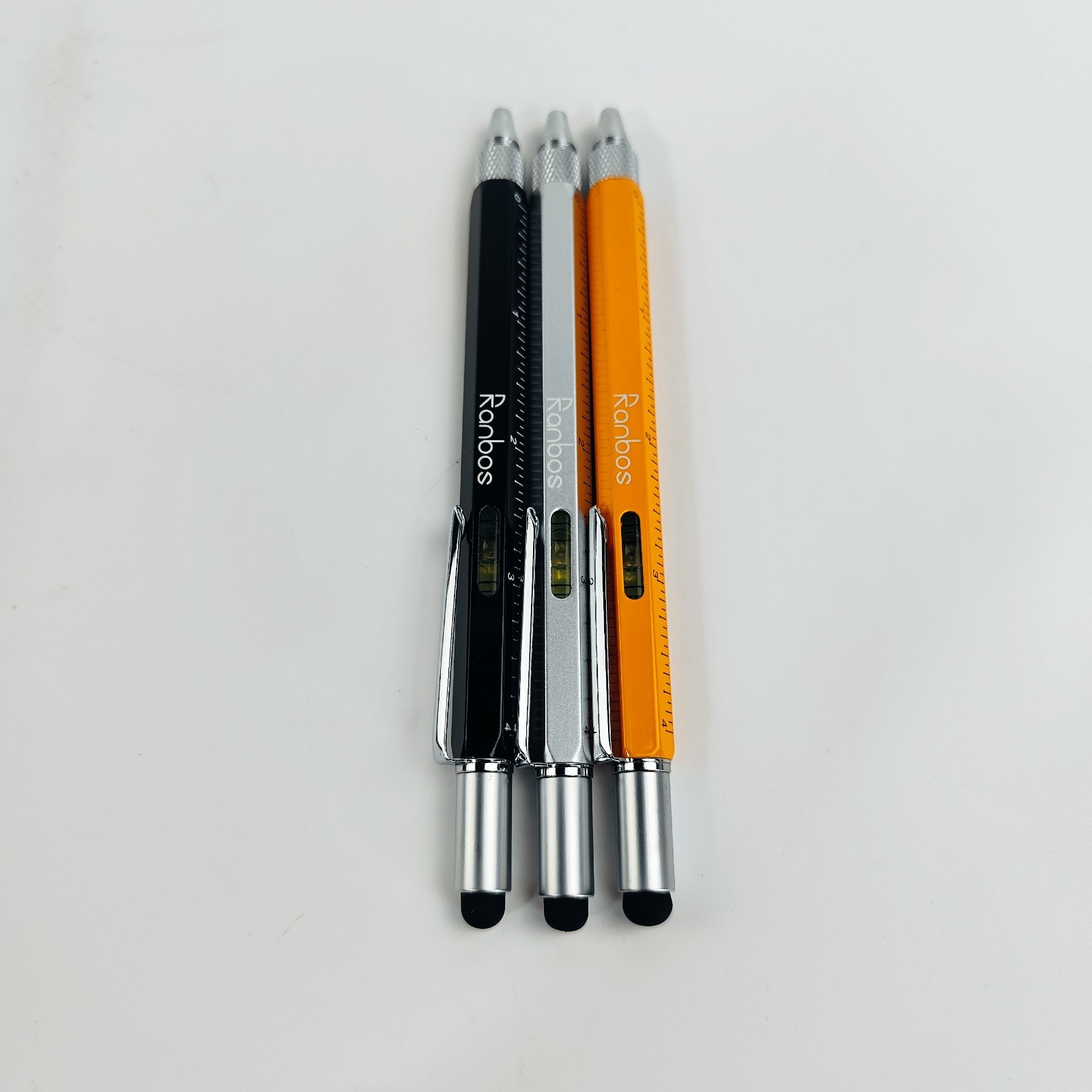 6-in-1 Multi-Function Pen with Ruler, Screwdriver & Touchscreen Stylus, 3 Colors