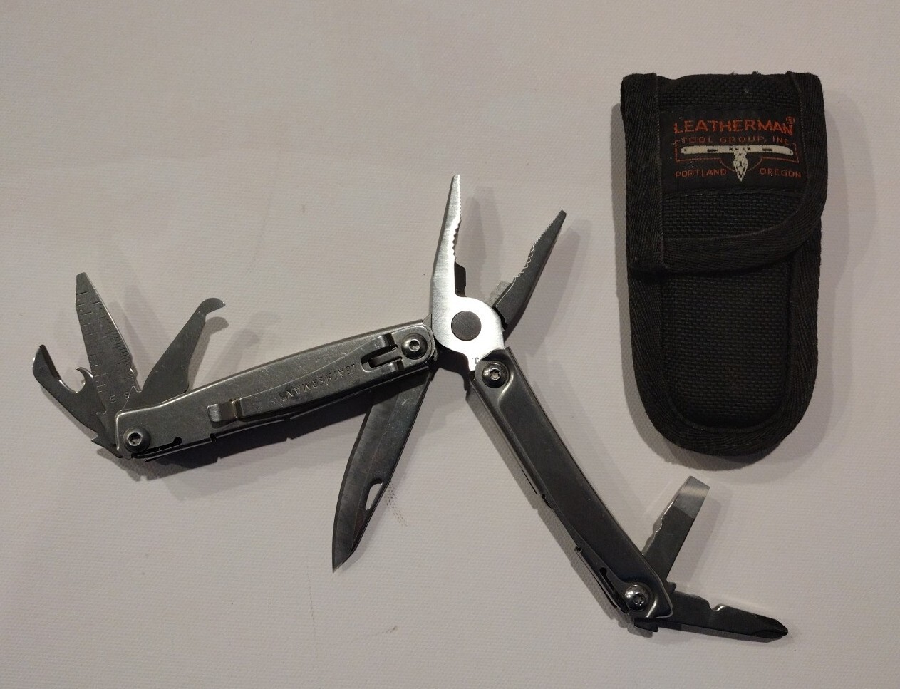 Leatherman REV 14 Tools Multi-Tool – Stainless Steel with Nylon Sheath Excellent