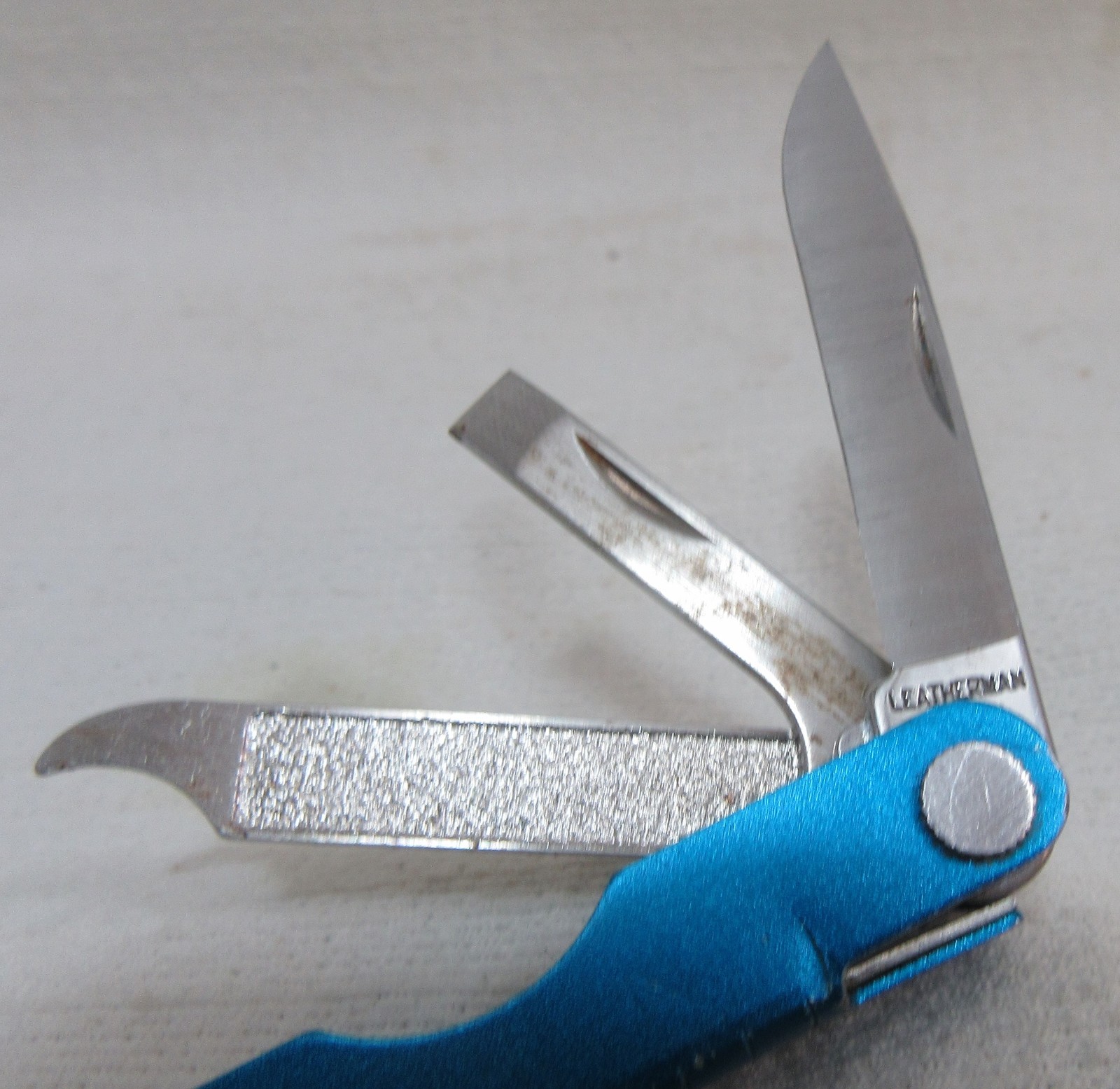 Blue Leatherman Micra pocket Multi Tool Inscribed