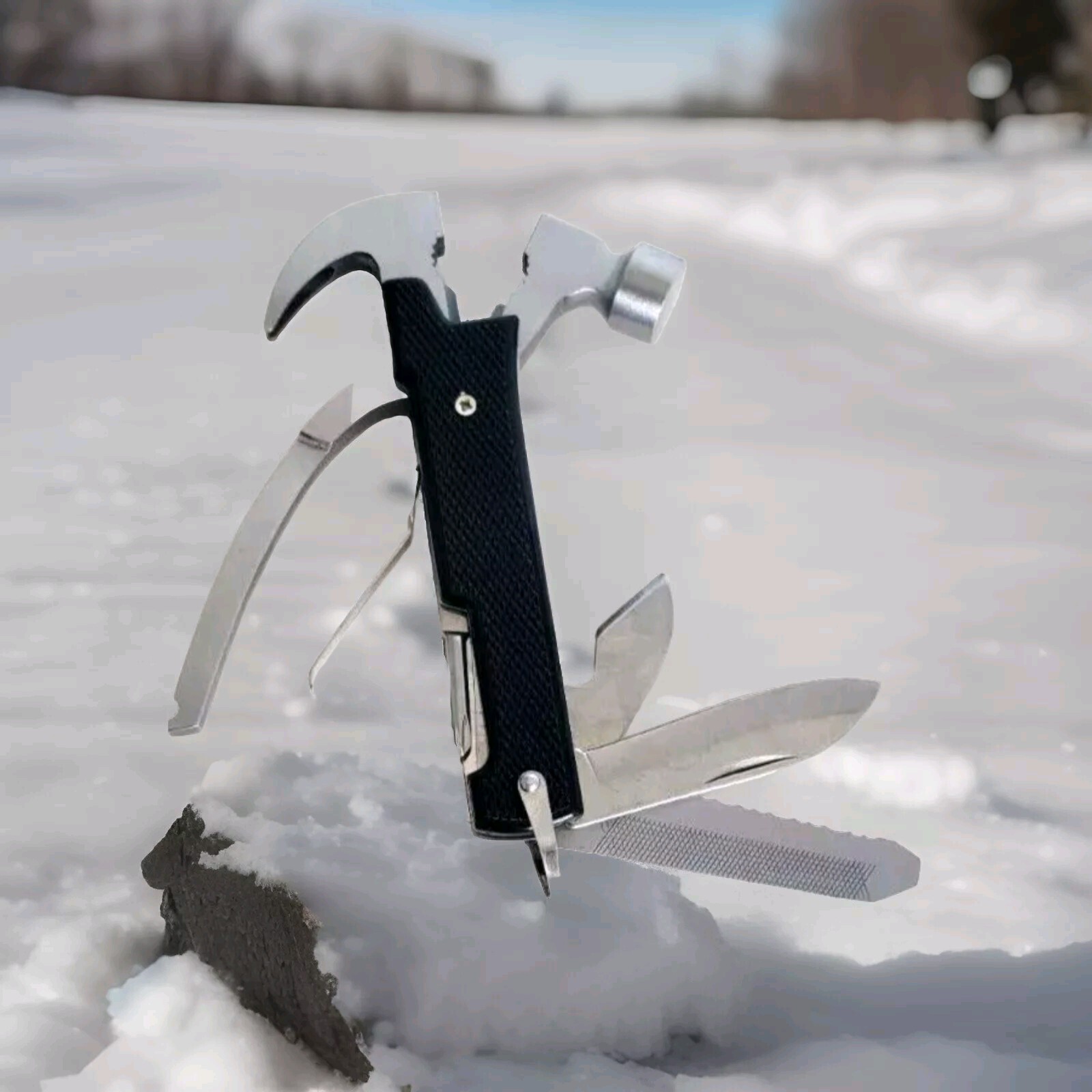 Outerbanks Multi Tool 12-in-1 Hammer with plastic carrying case