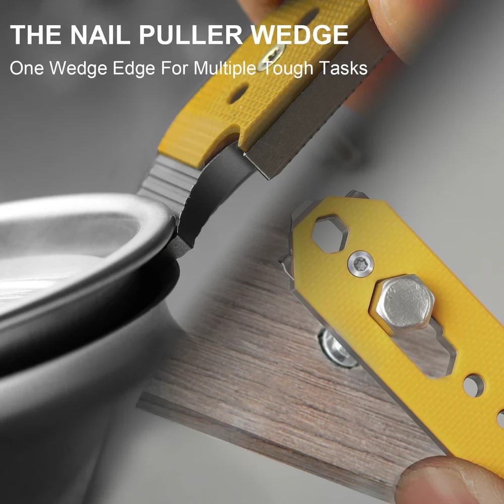 Kizer Cutlery Pac-Bar Rulers Toothpick Tweezers Prybar Bottle Opener Phillips
