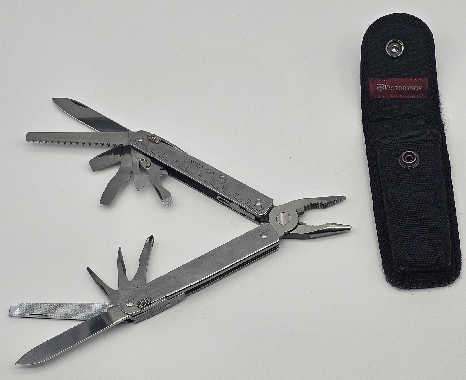 Victorinox SwissTool Multi-Tool Stainless Steel 10 Tools Silver with Sheath