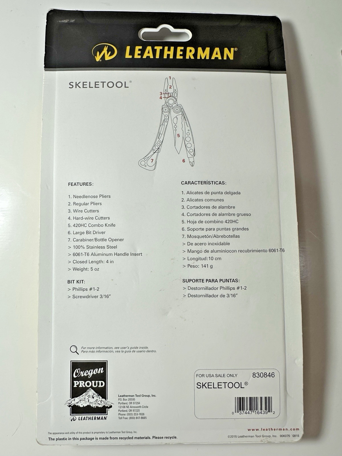 Leatherman Skeletool Multi-Tool, Stainless 420HC, Multipurpose Pliers New in Box