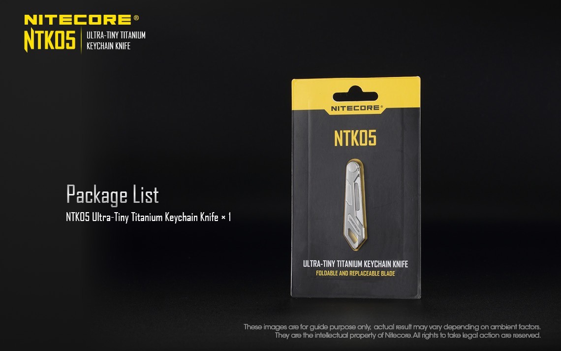 Nitecore NTK05 Knife Keychain Folding Knives Titanium Alloy Scalpel Blade Handle