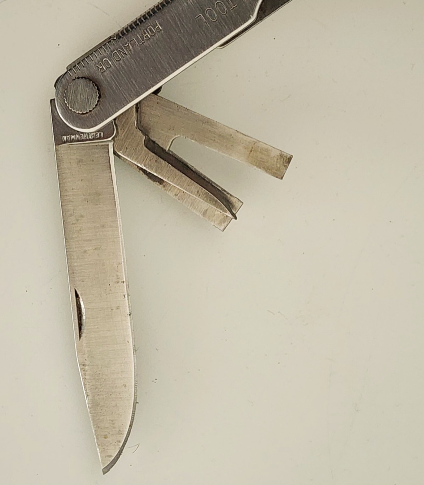 VTG Original Leatherman Multi-Tool Portland Oregon W/Sheath USA 4”
