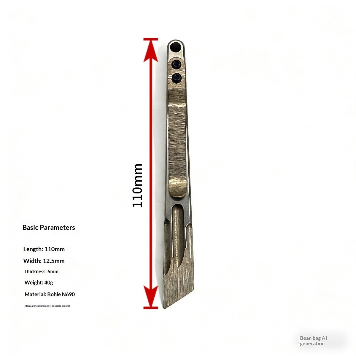 High Hardness 60 EDC Crowbar Multi Tool Outdoor Utility N690 Steel