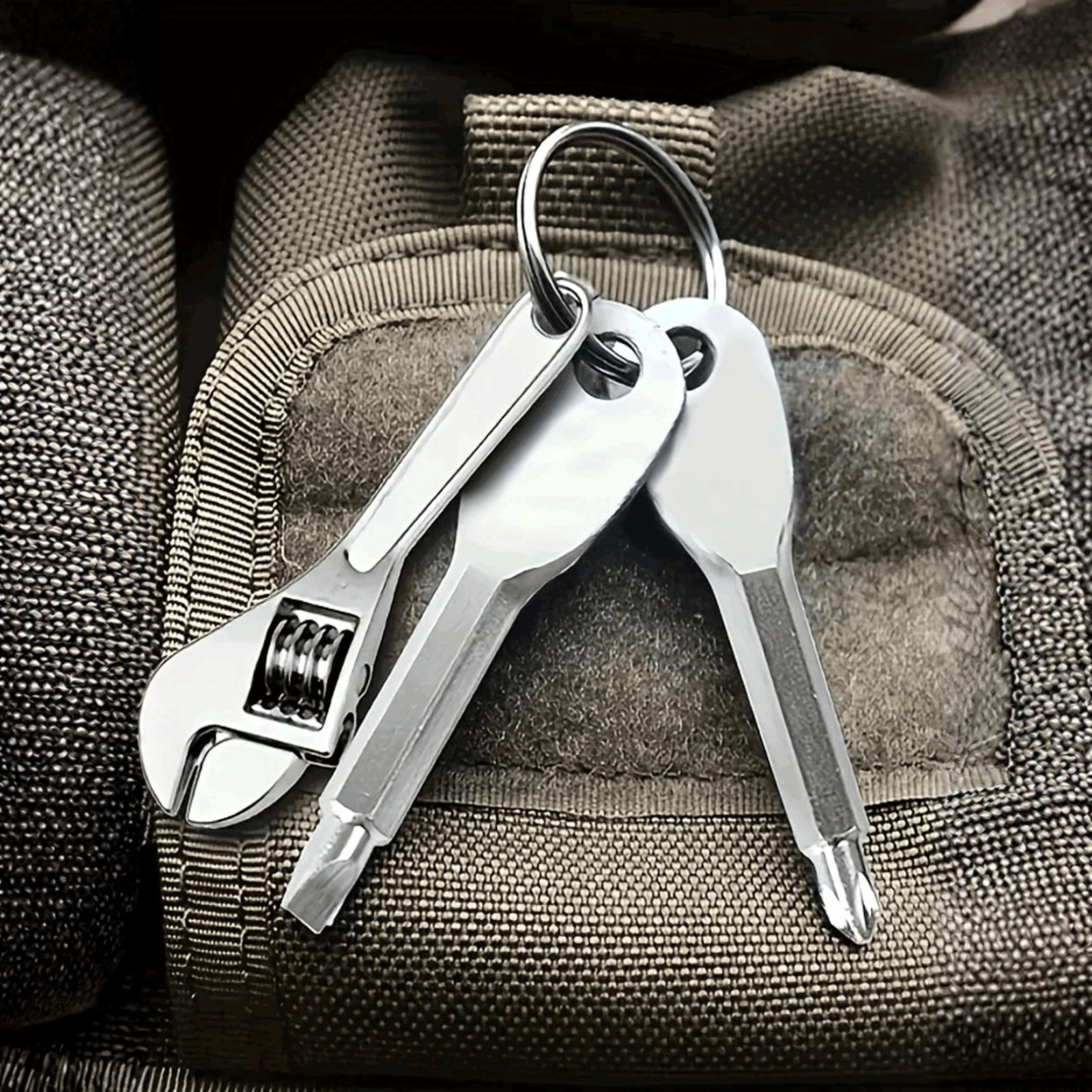 3pcs Key Ring Screwdriver EDC Tool Outdoor Pocket Mini Tool Wrench with Keychain